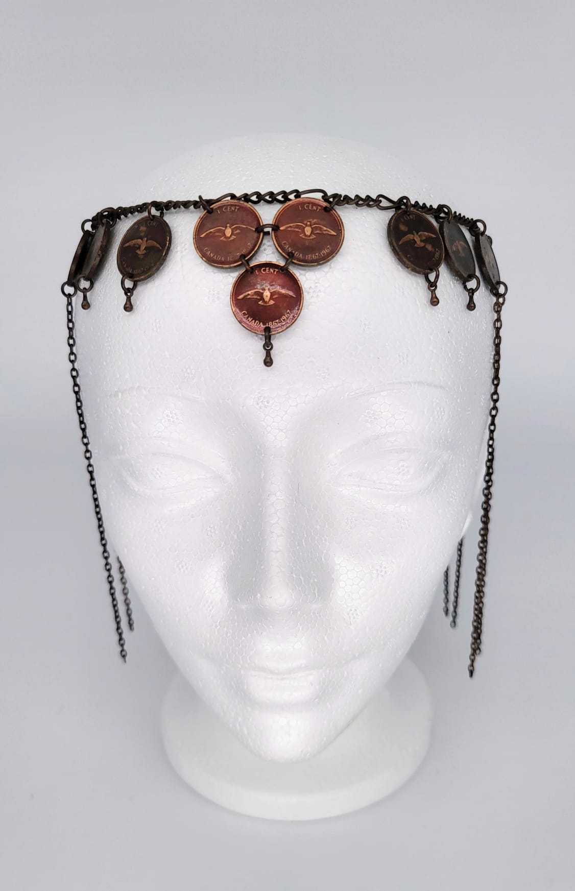 1967 Centennial Canadian Pennies and Copper Plated Steel Chain