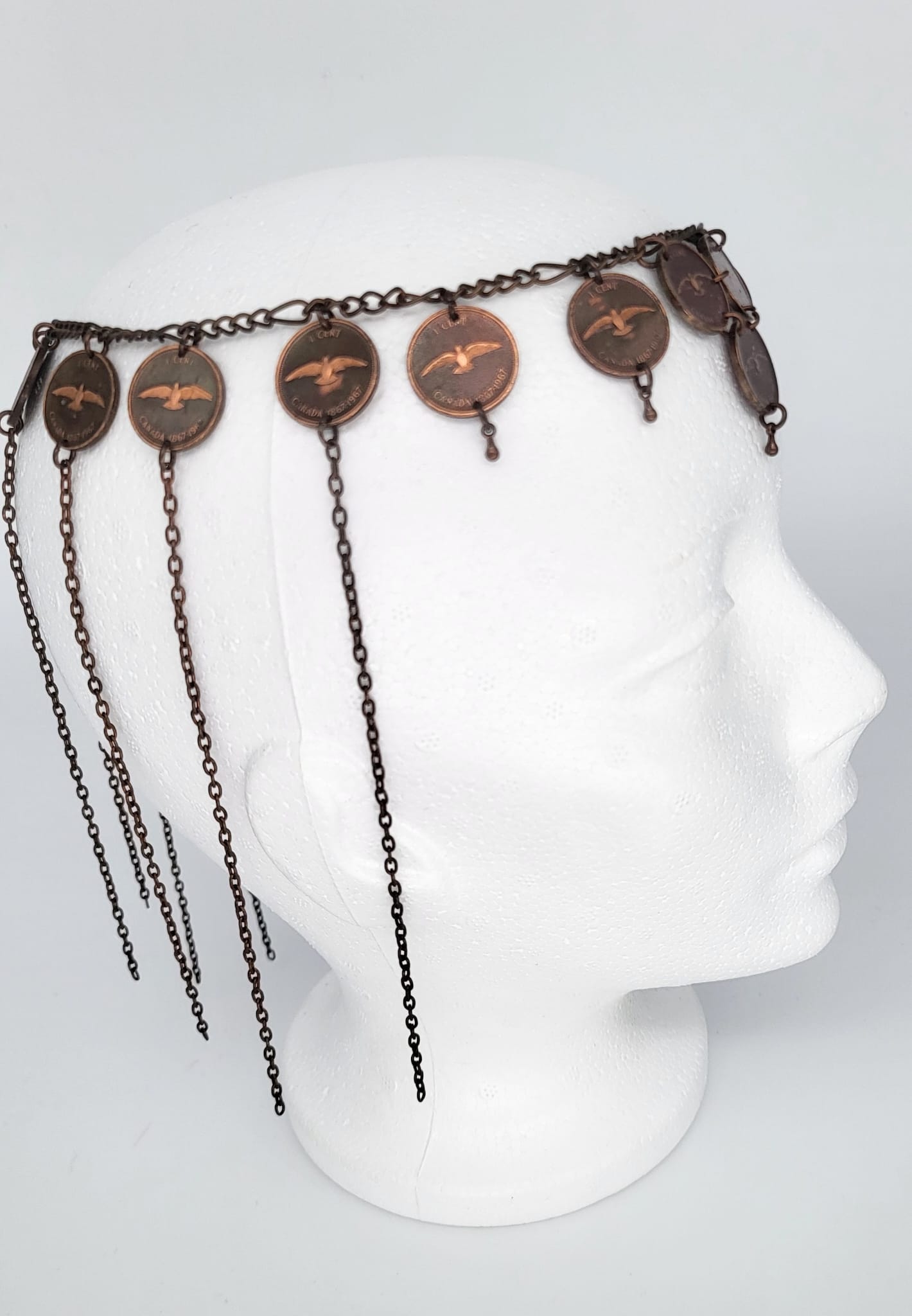 1967 Centennial Canadian Pennies and Copper Plated Steel Chain