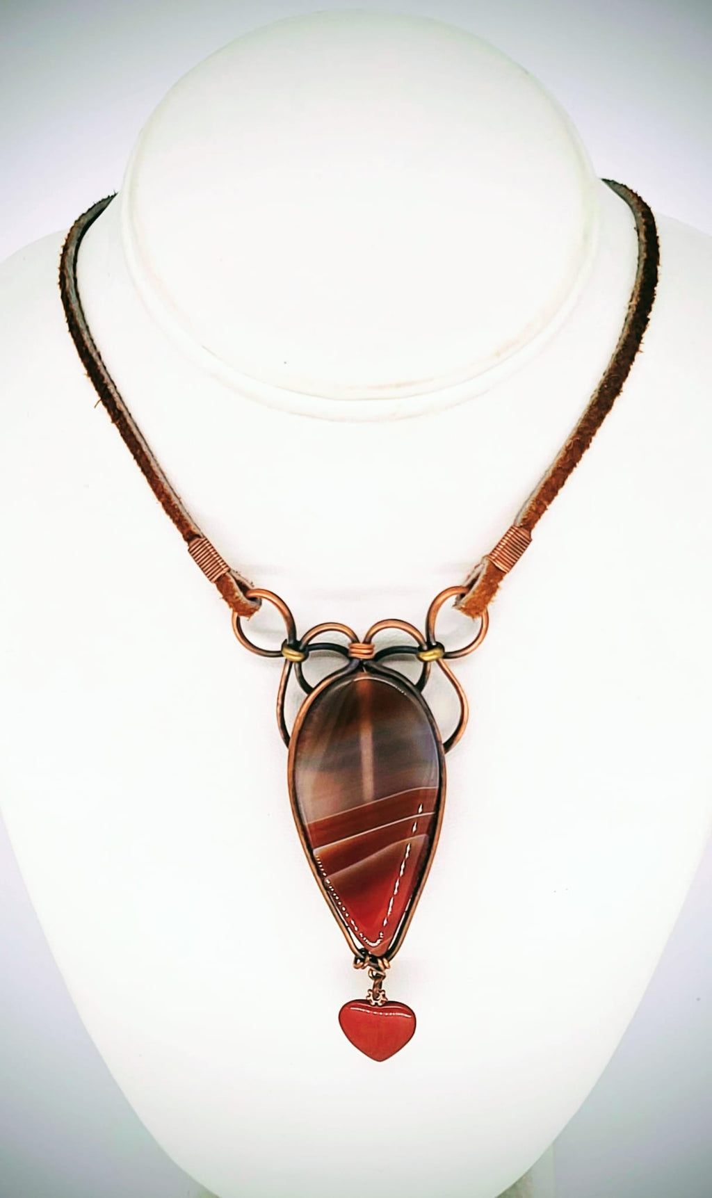 2-inch Long Carnelian Stone Necklace