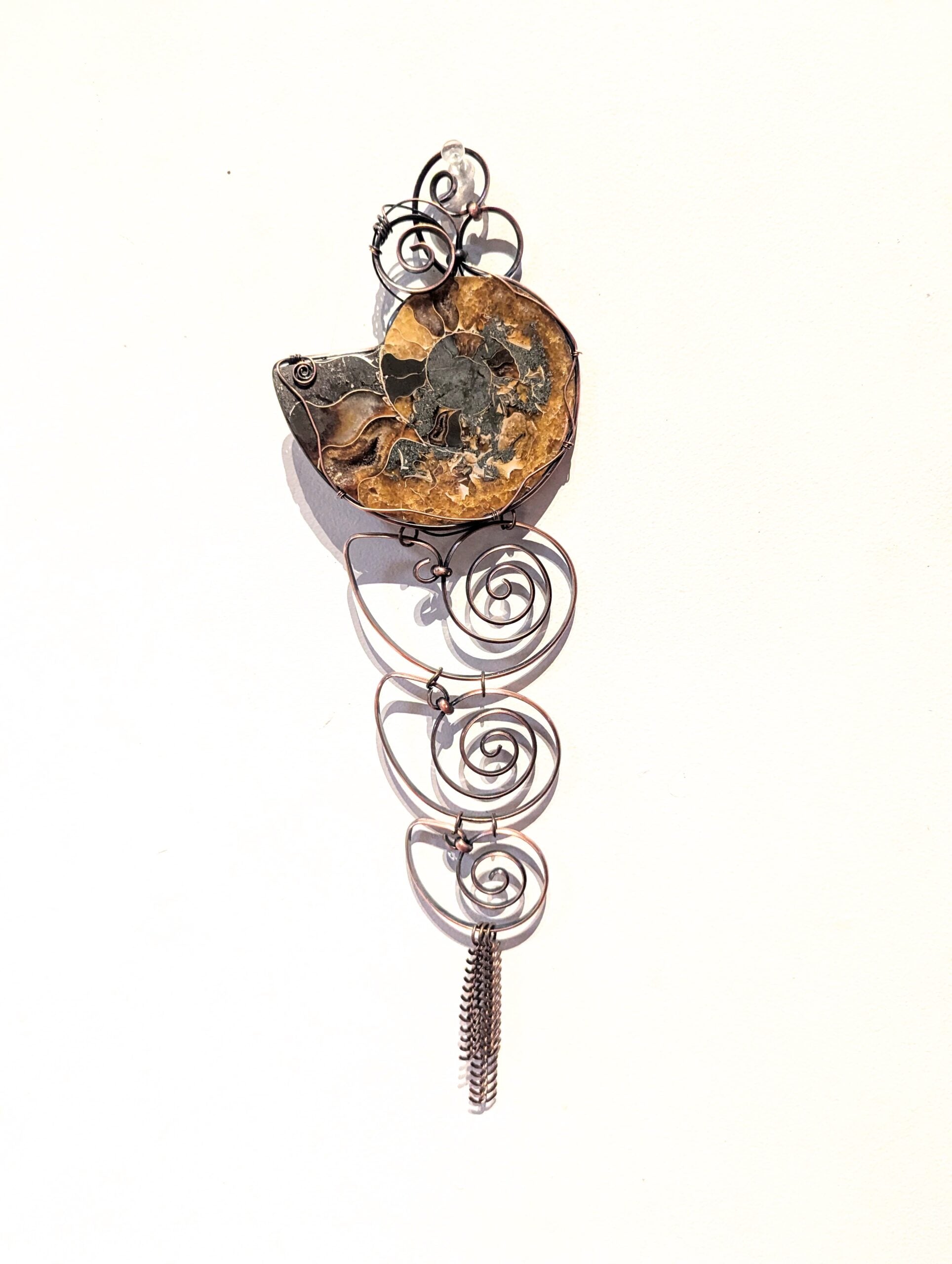 Ammonite Fossil-Wire Sculpture