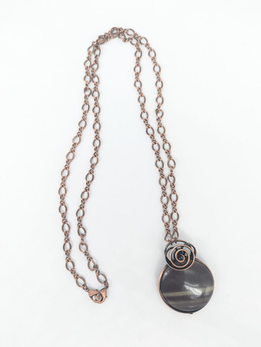 Jasper Stone Wrapped in Copper