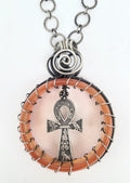 One of a kind Carnelian stone ring wrapped in sterling silver wire