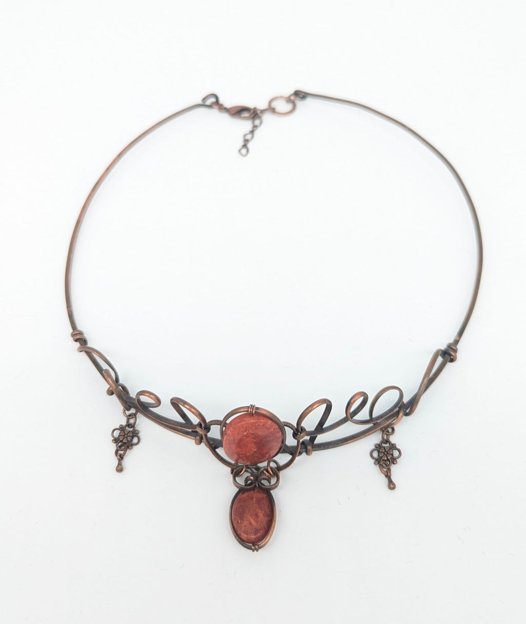 One of a kind Copper Red Sponge Coral Head Piece