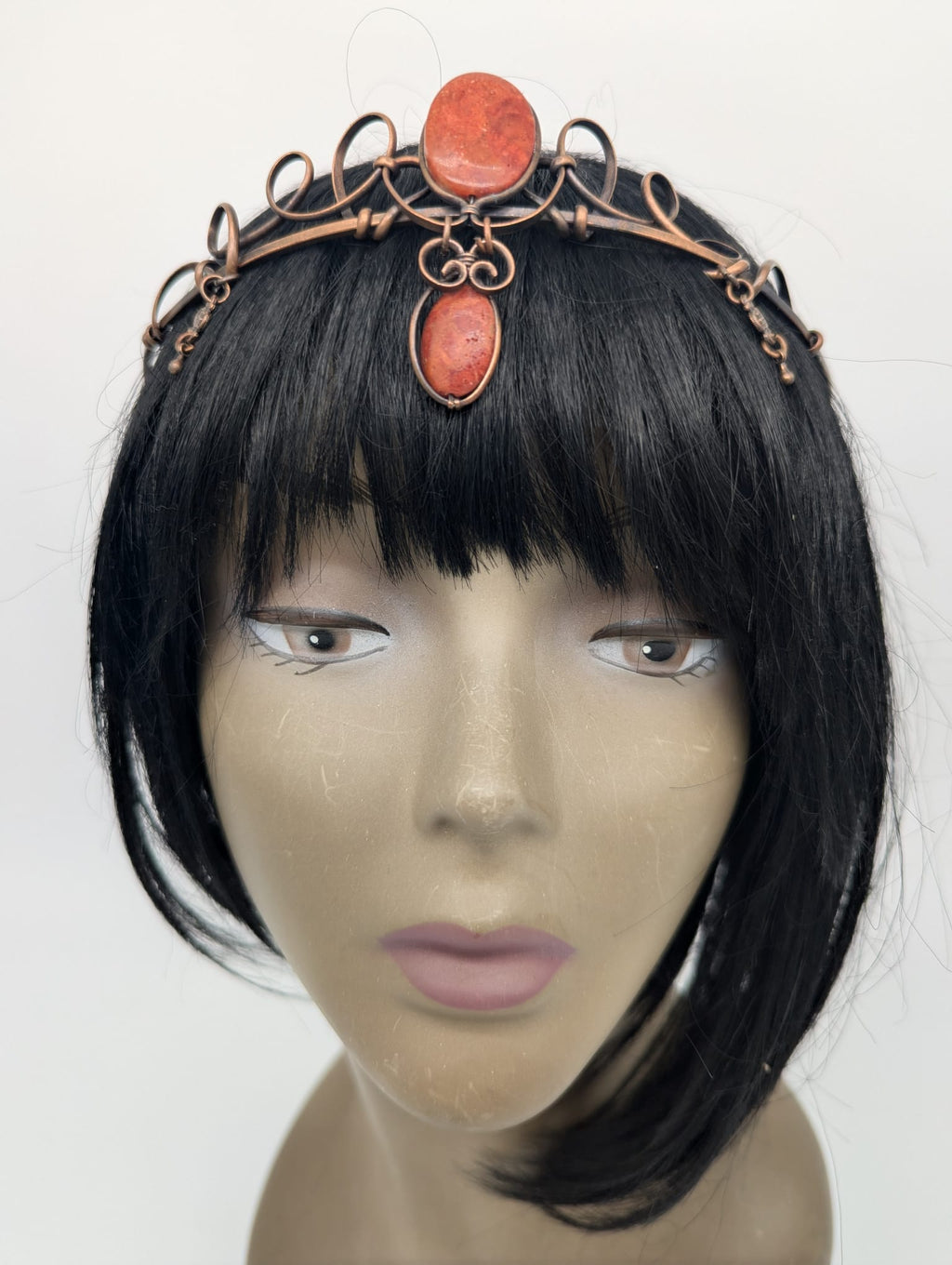 One of a kind Copper Red Sponge Coral Head Piece