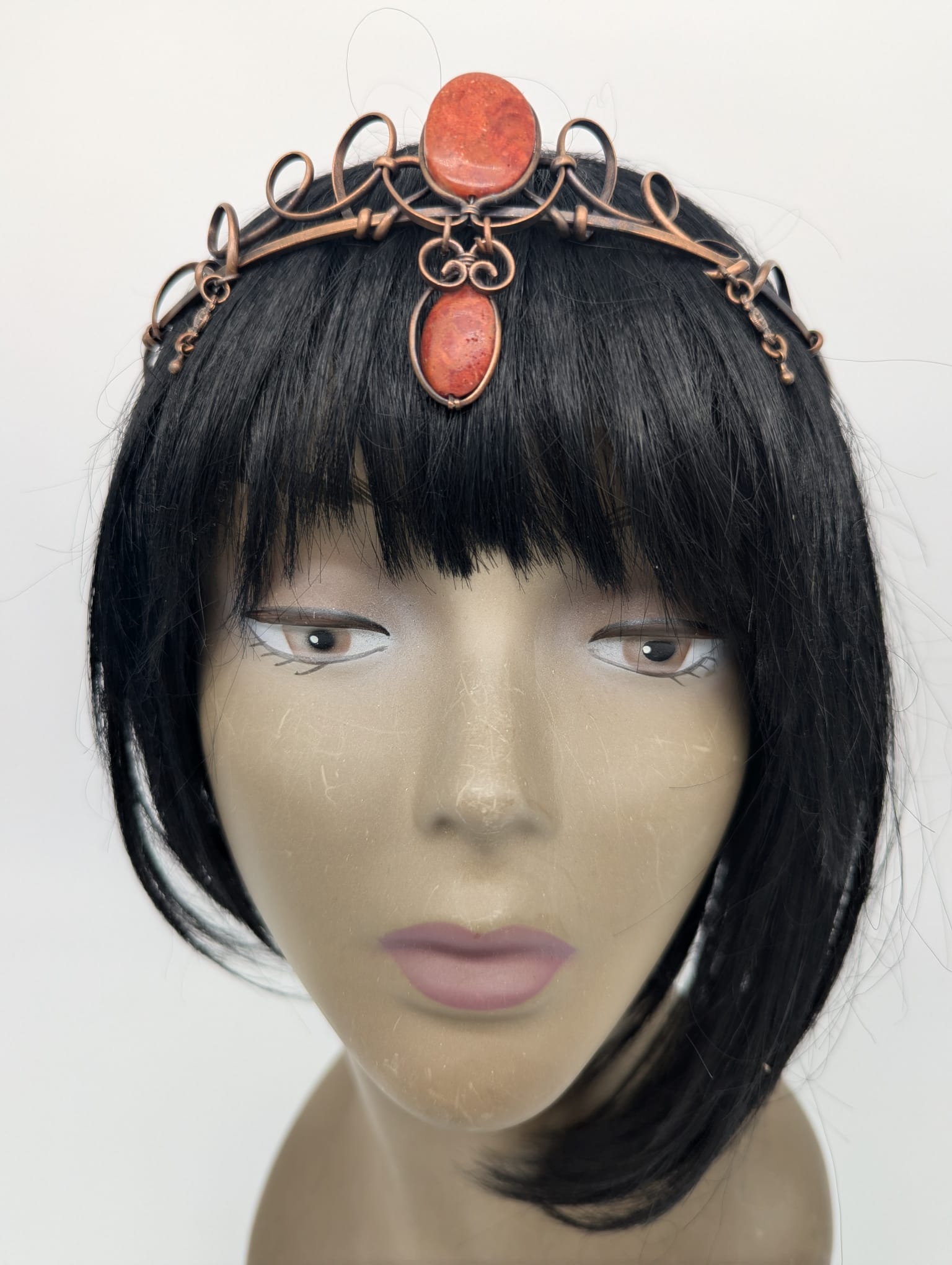 One of a kind Copper Red Sponge Coral Head Piece