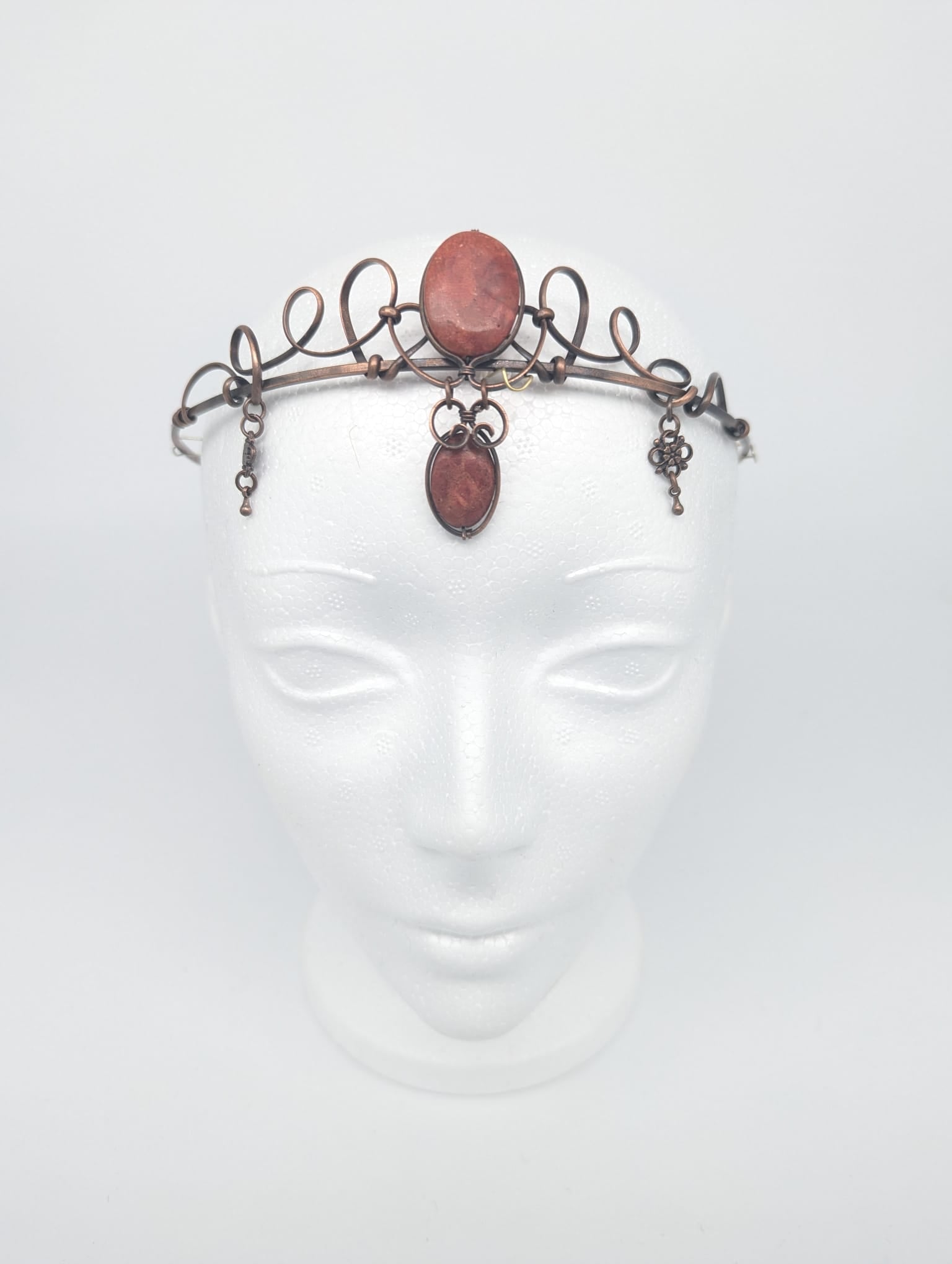 One of a kind Copper Red Sponge Coral Head Piece
