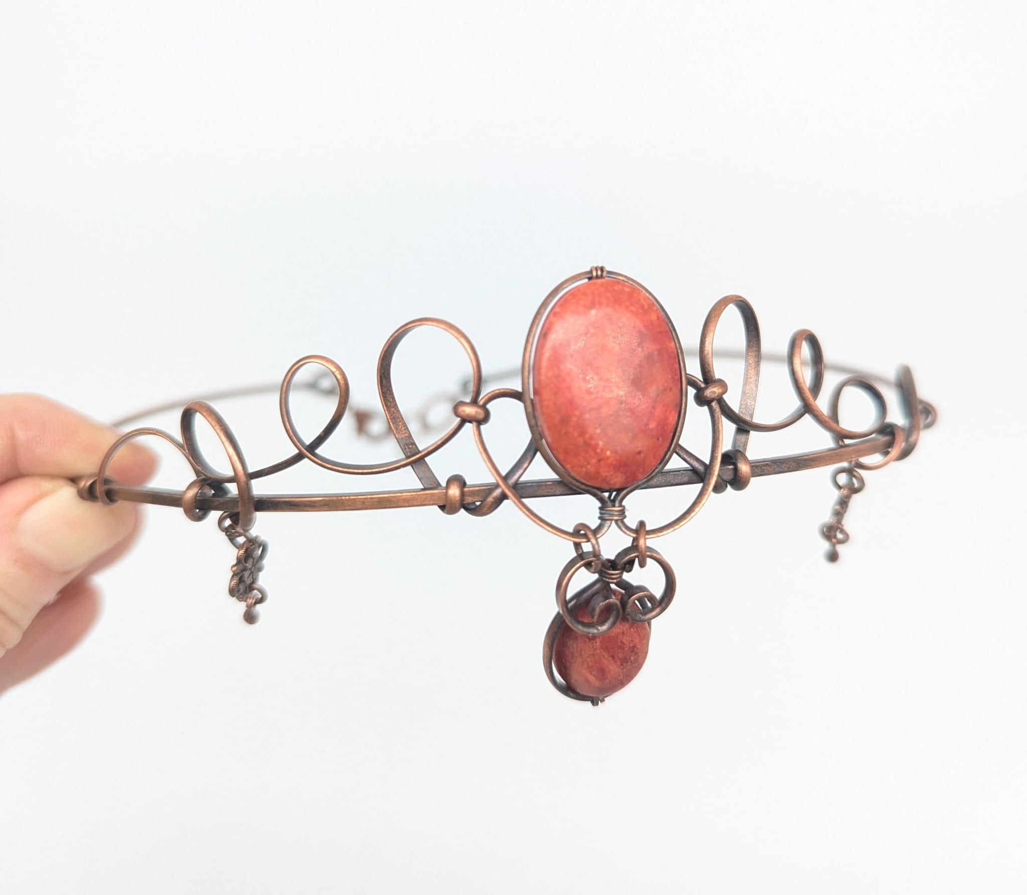 One of a kind Copper Red Sponge Coral Head Piece