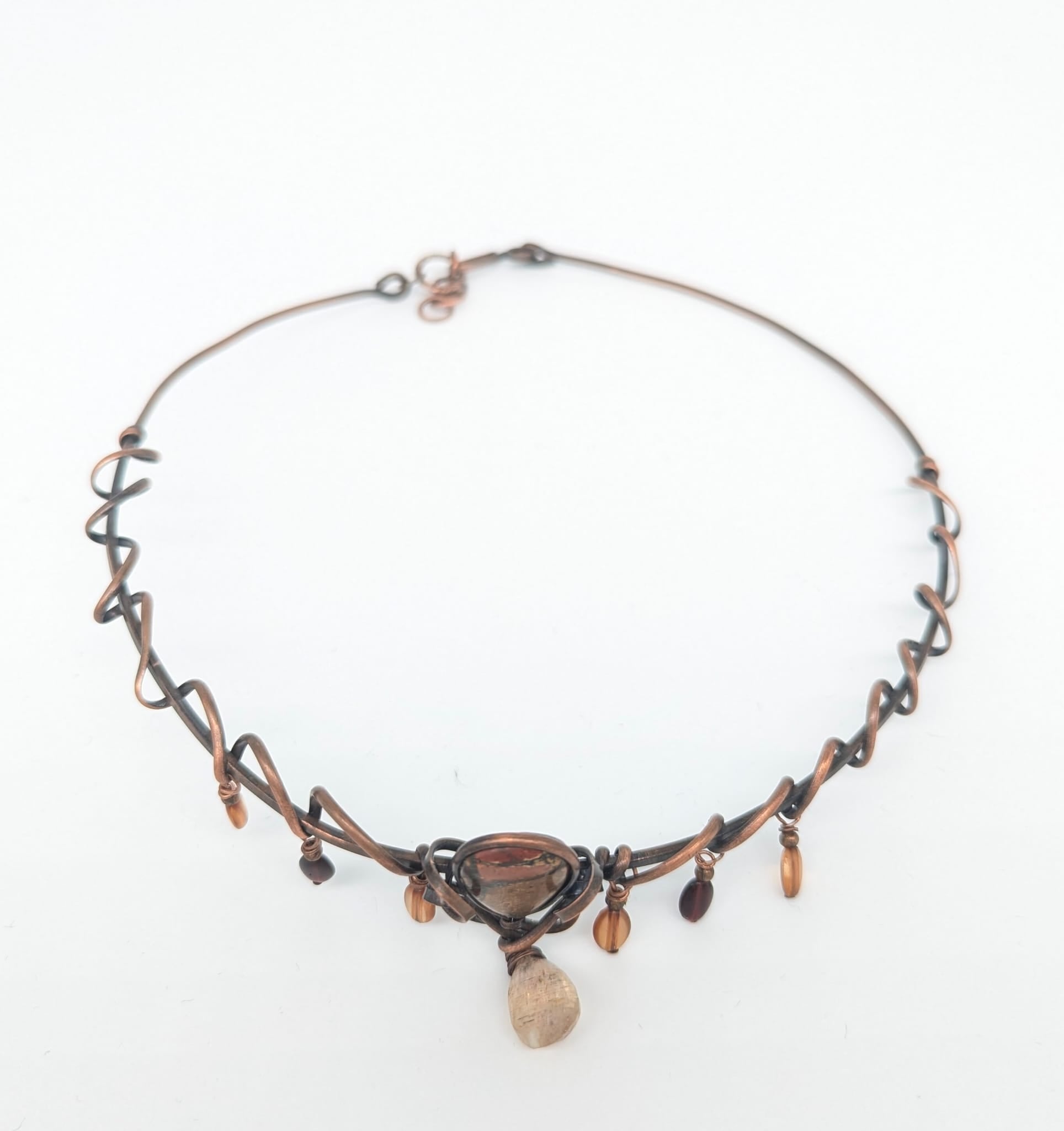 One of a kind Head Piece with a 1 inch long Mookaite Stone