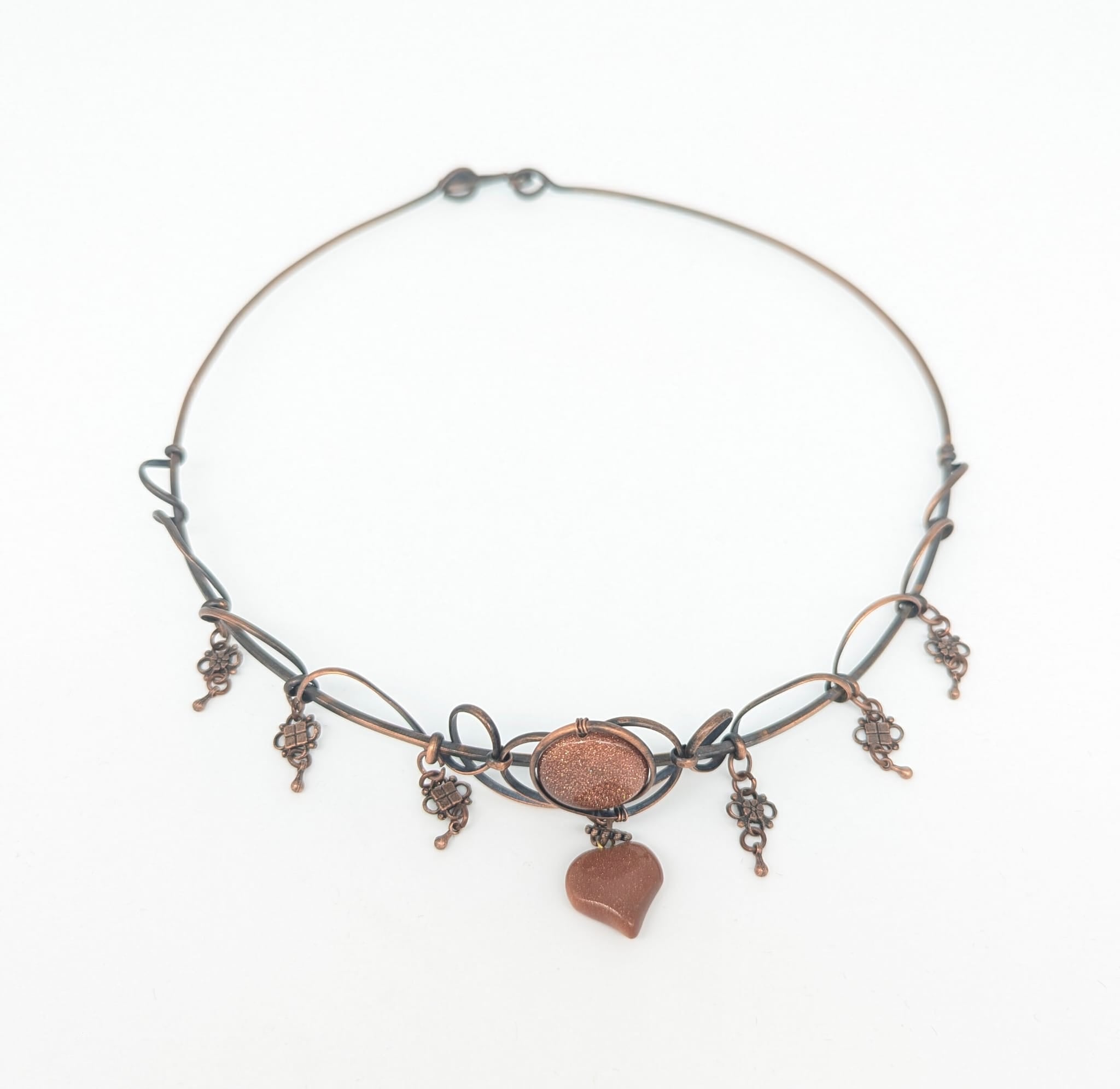 One of a kind Head Piece with a 1 inch long Mookaite Stone