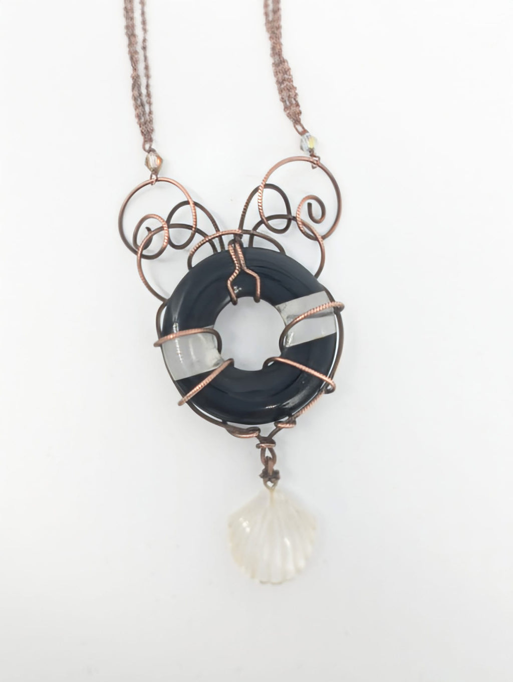 Onyx and Crystal Donut Stone
