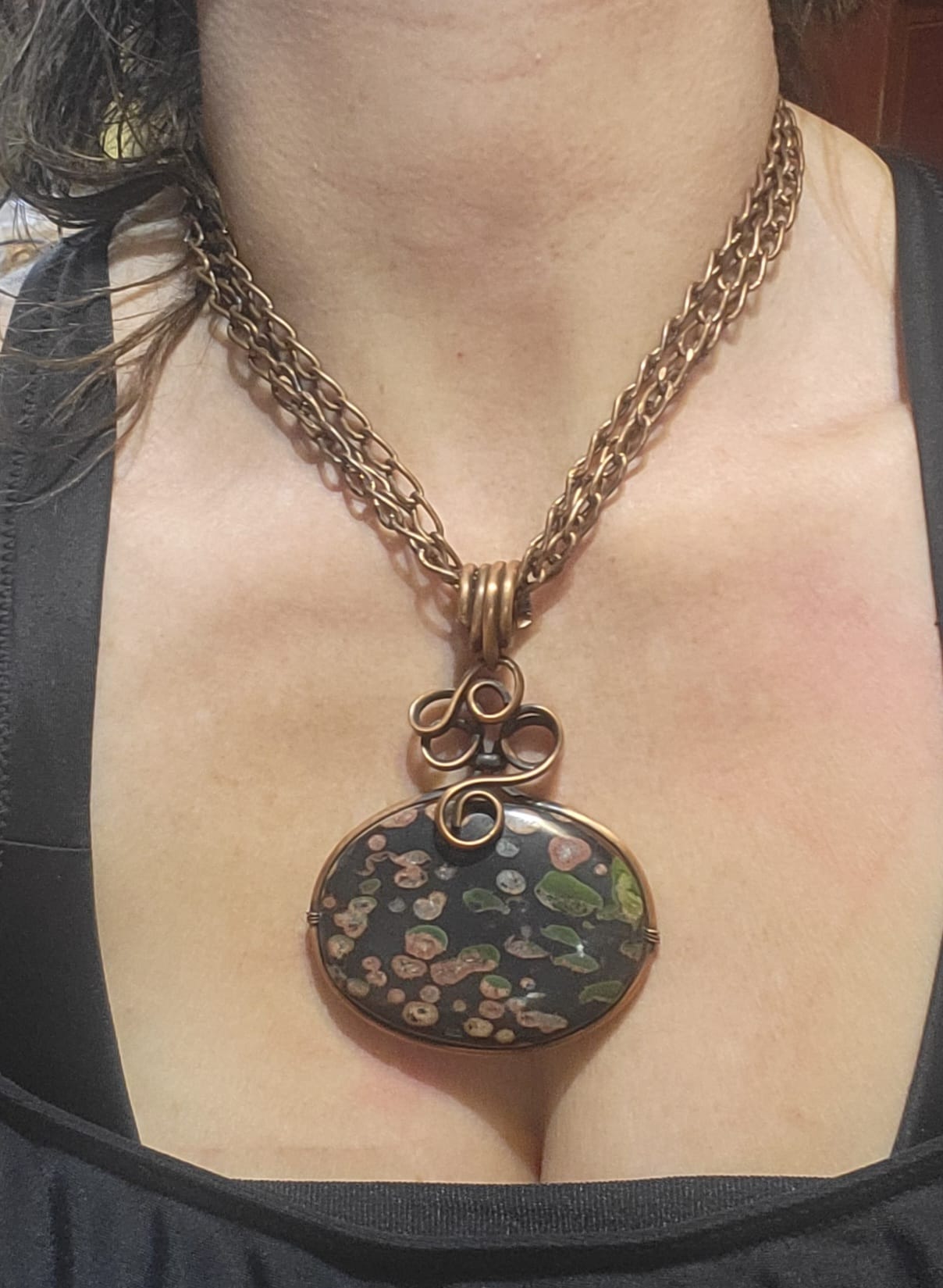 Striking Ocean Jasper Stone pendant