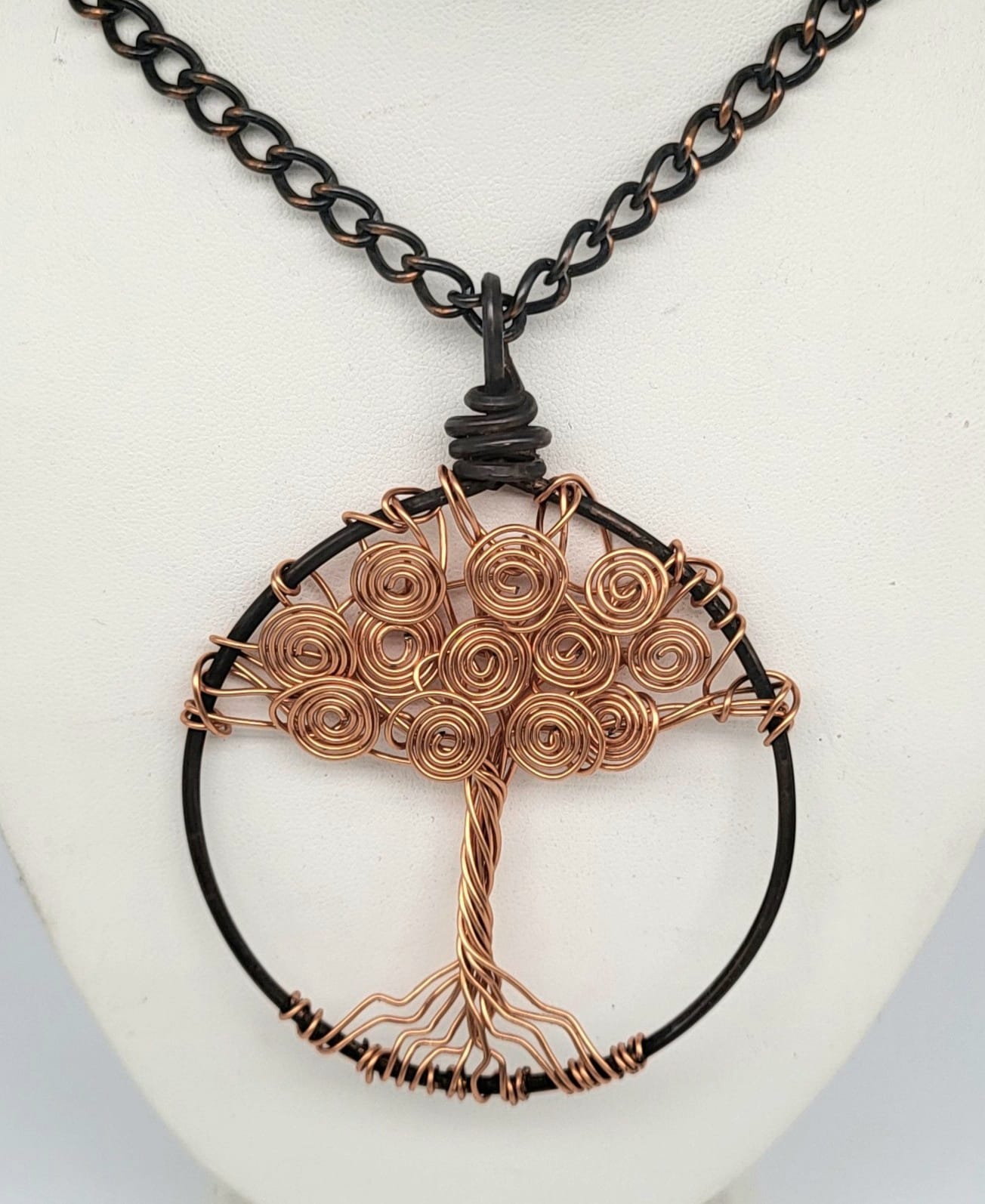 Tree Of Life Pendant made from Raw Wire and Bright Treated Wire