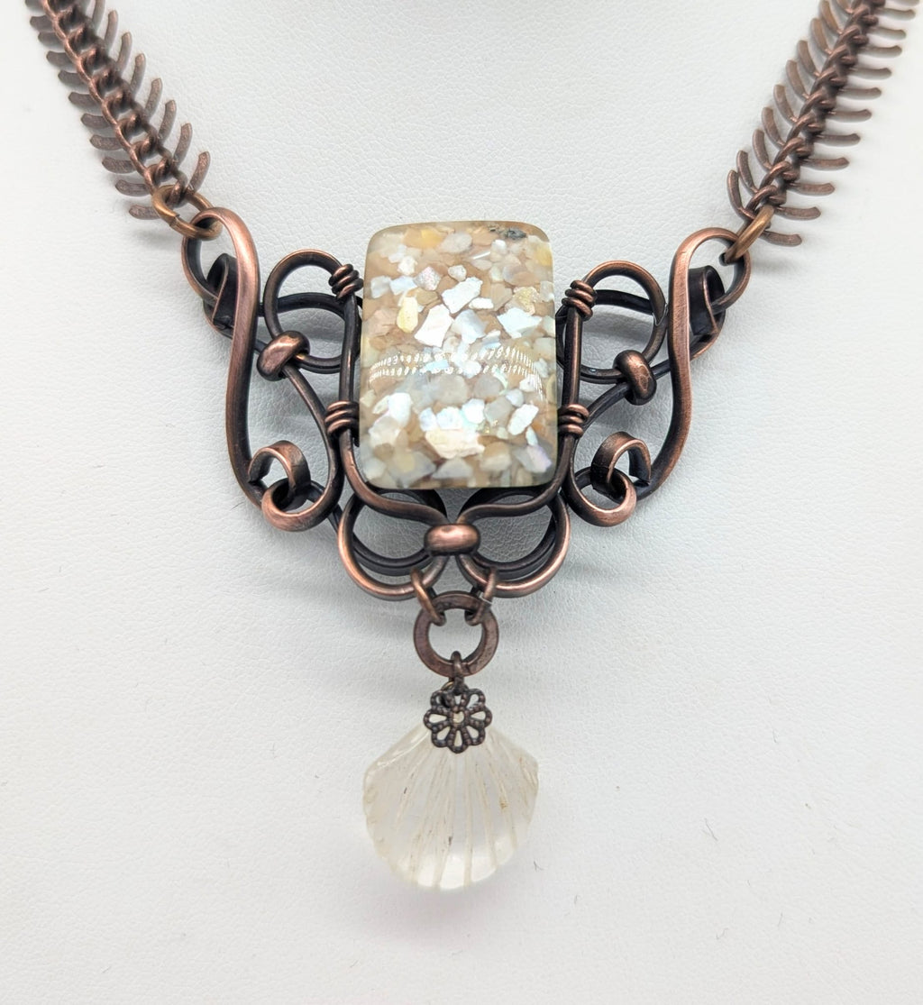 Unique Mother of Pearl rectangular Pendant