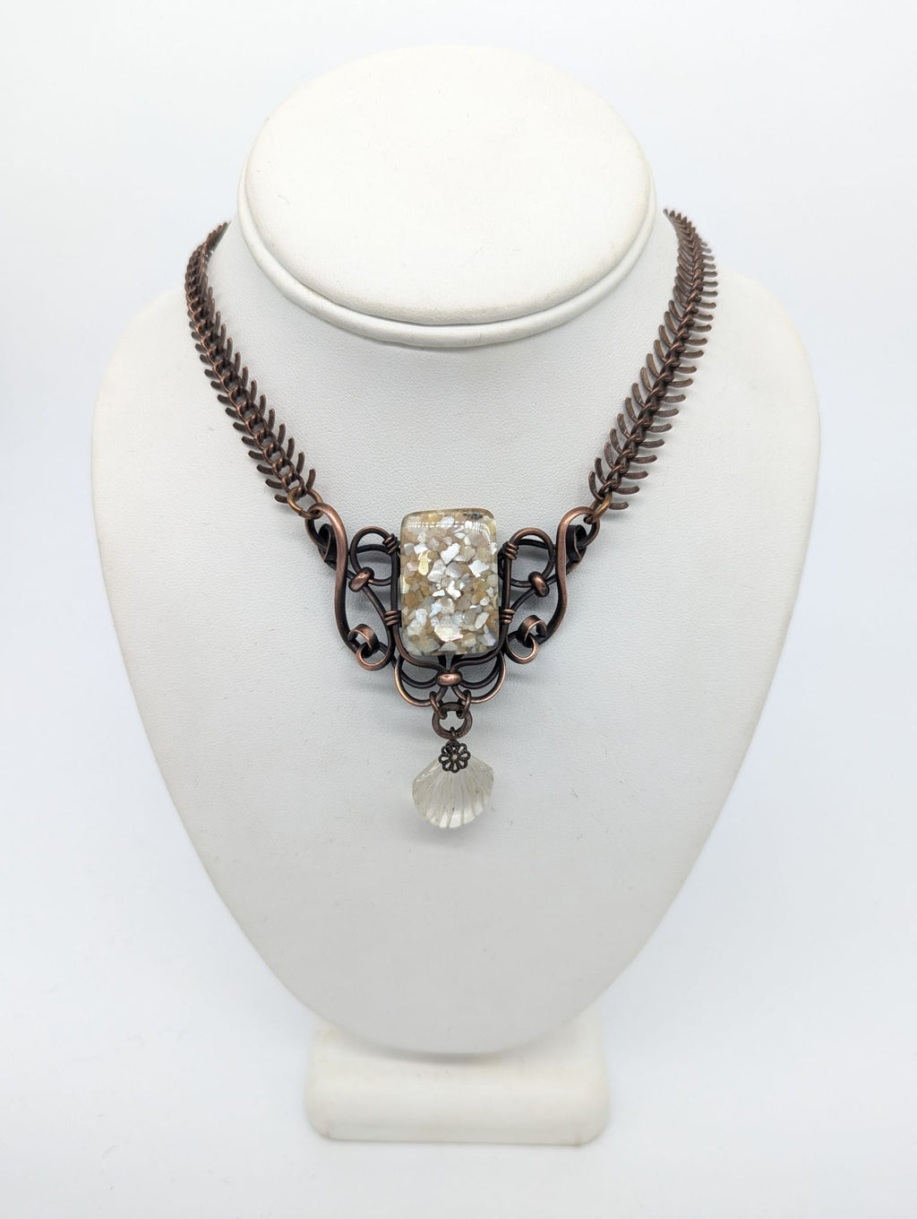 Unique Mother of Pearl rectangular Pendant