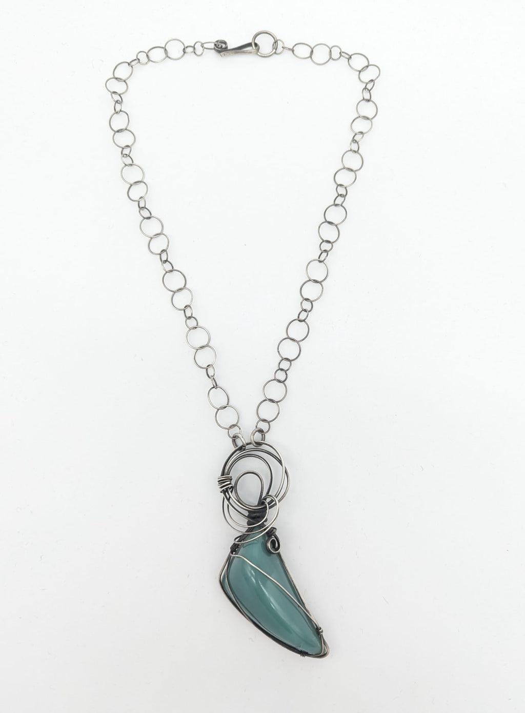 Verdite stone 3 inch long pendant
