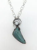 Verdite stone 3 inch long pendant