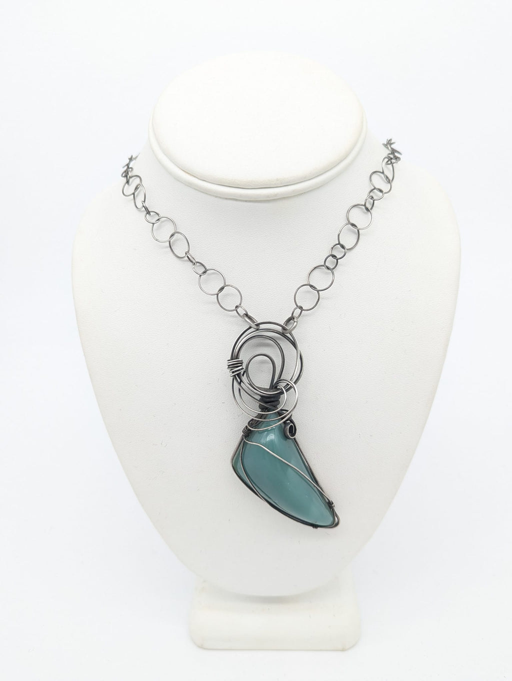 Verdite stone 3 inch long pendant