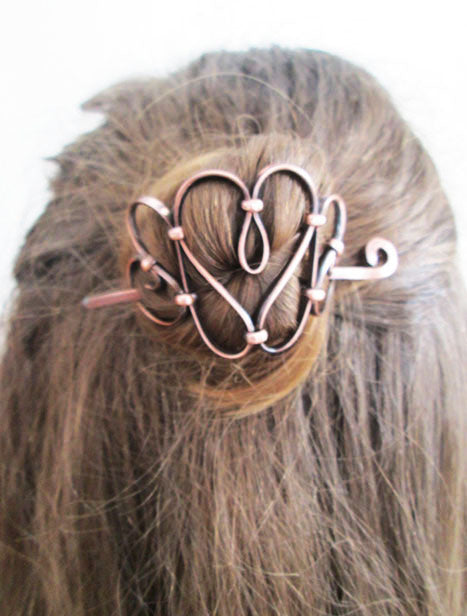 Sculpted Copper Hair Piece